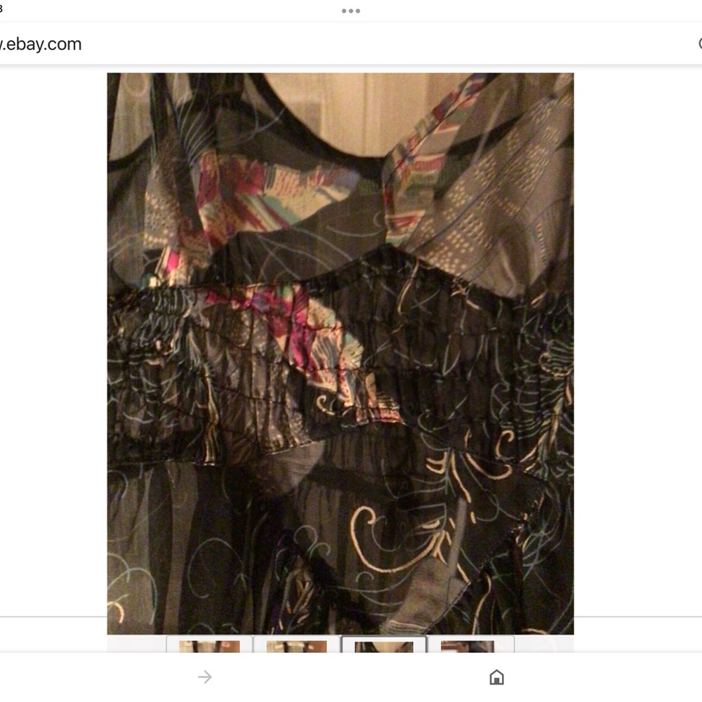 New Anthropologie Lil 100% Silk Floral Sleeveless dress ,